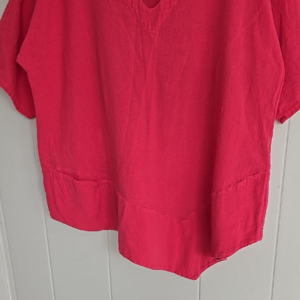 Oh My Gauze! V-Neck Blouse Size 2 (12-14/L-XL) US - Picture 5 of 13